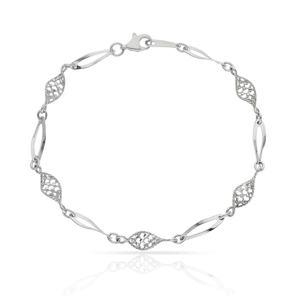 PULSERA ORO BLANCO 18KL - Peso: 3.60 gr 