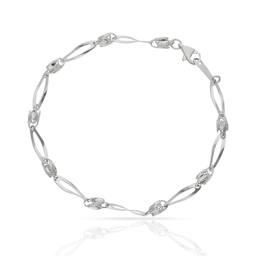 PULSERA ORO BLANCO 18KL - Peso: 3.70 gr 