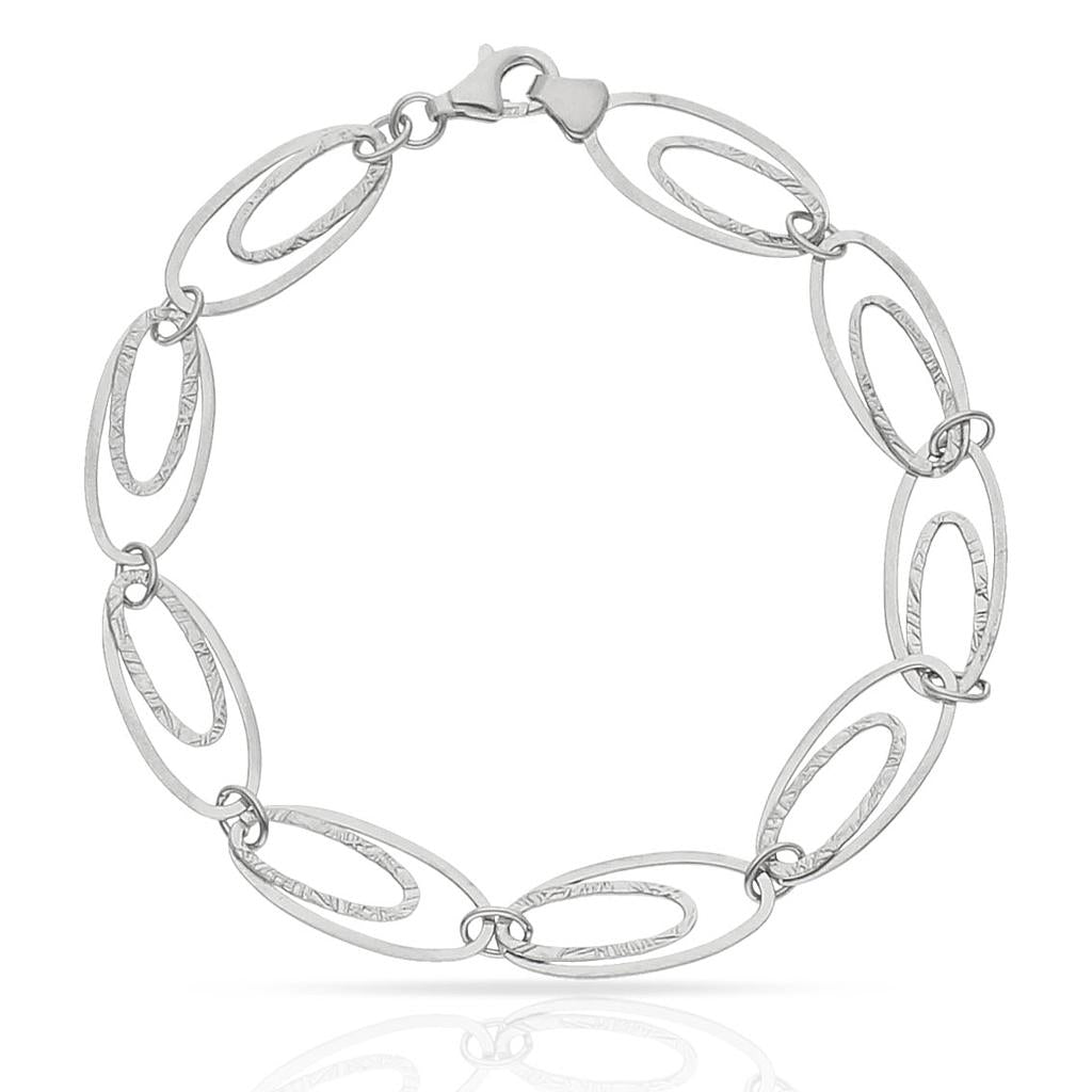 PULSERA ORO BLANCO 18KL - Peso: 3.80 gr 