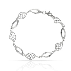 PULSERA ORO BLANCO 18KL - Peso: 4.55 gr 