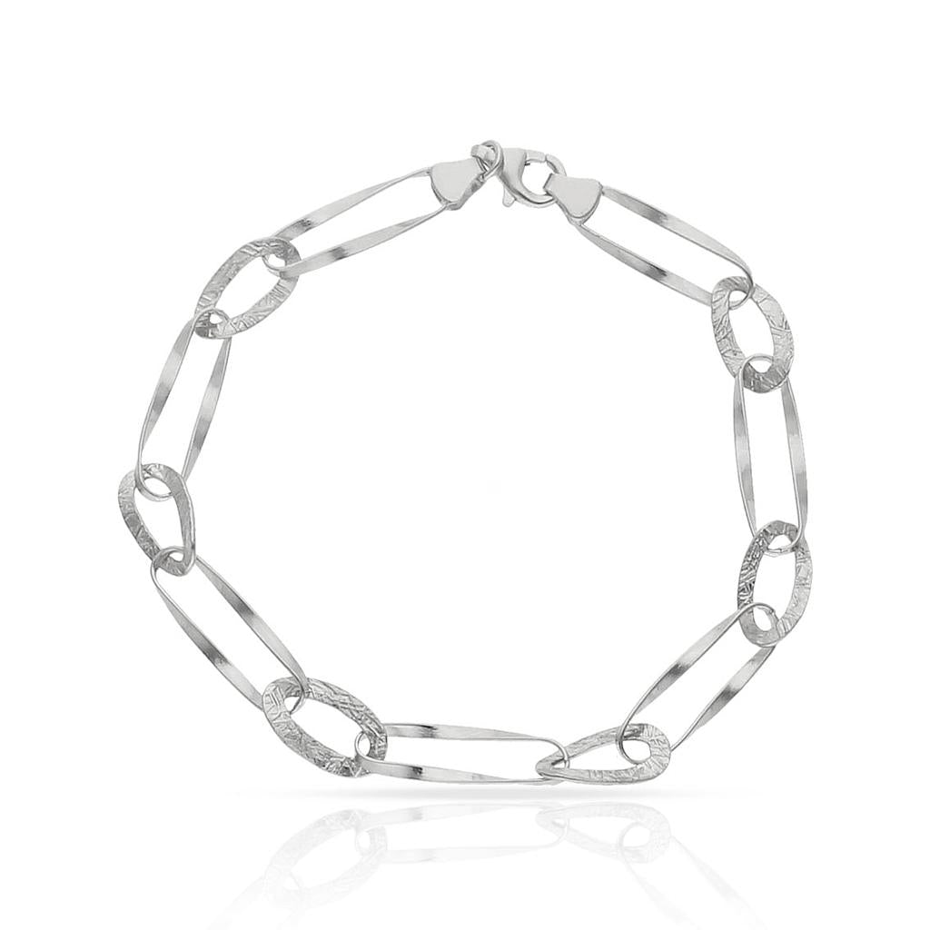 PULSERA ORO BLANCO 18KL - Peso: 4.80 gr 