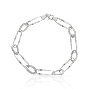 PULSERA ORO BLANCO 18KL - Peso: 4.80 gr 