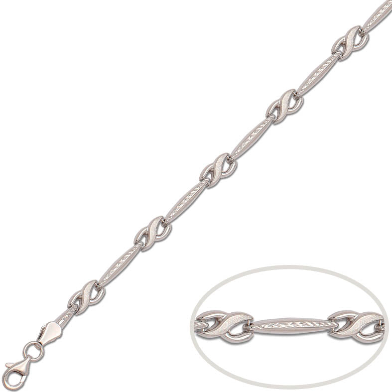 PULSERA ORO BLANCO 18KL - Peso: 4.95 gr 