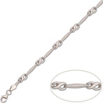 PULSERA ORO BLANCO 18KL - Peso: 4.95 gr 