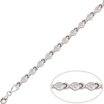PULSERA ORO BLANCO 18KL - Peso: 5.35 gr 
