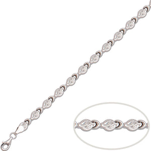 PULSERA ORO BLANCO 18KL - Peso: 5.35 gr 