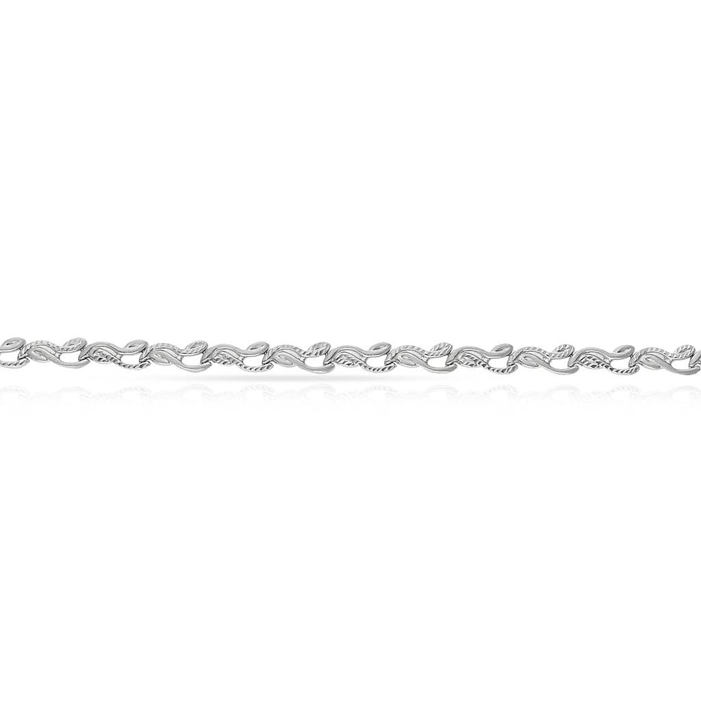 PULSERA ORO BLANCO 18KL - Peso: 5.60 gr 