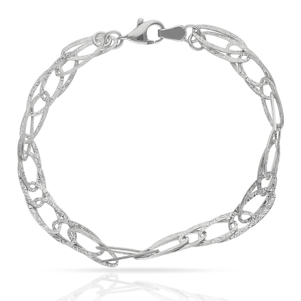 PULSERA ORO BLANCO 18KL - Peso: 5.65 gr 