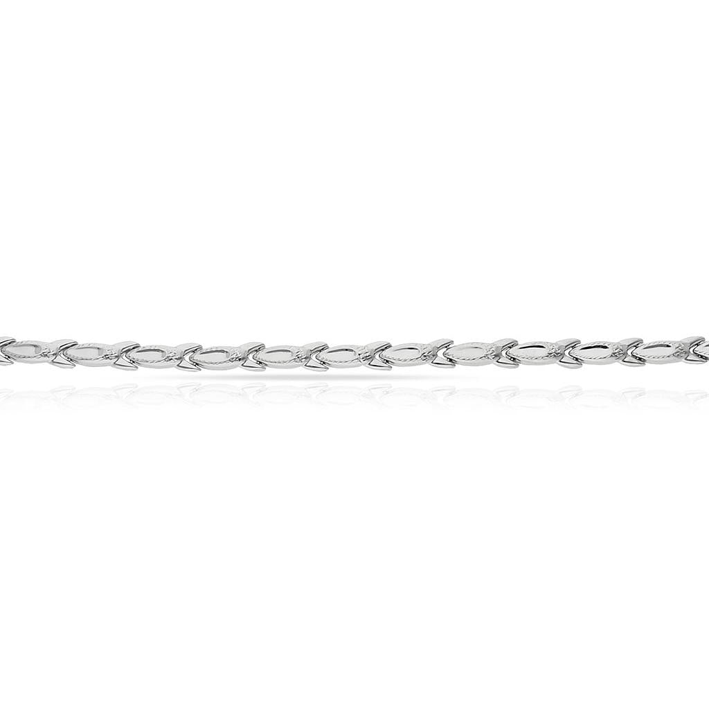 PULSERA ORO BLANCO 18KL - Peso: 5.70 gr 