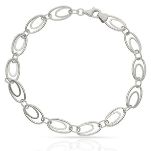 PULSERA ORO BLANCO 18KL - Peso: 6.25 gr 