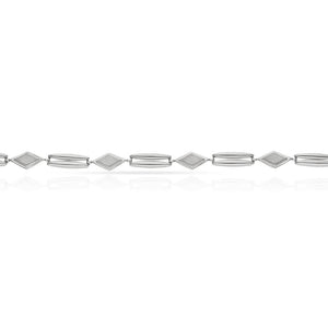 PULSERA ORO BLANCO 18KL - Peso: 6.35 gr 