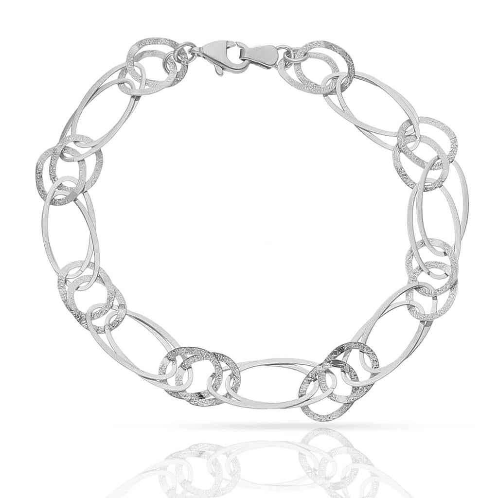 PULSERA ORO BLANCO 18KL - Peso: 6.60 gr 