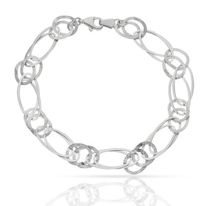 PULSERA ORO BLANCO 18KL - Peso: 6.60 gr 