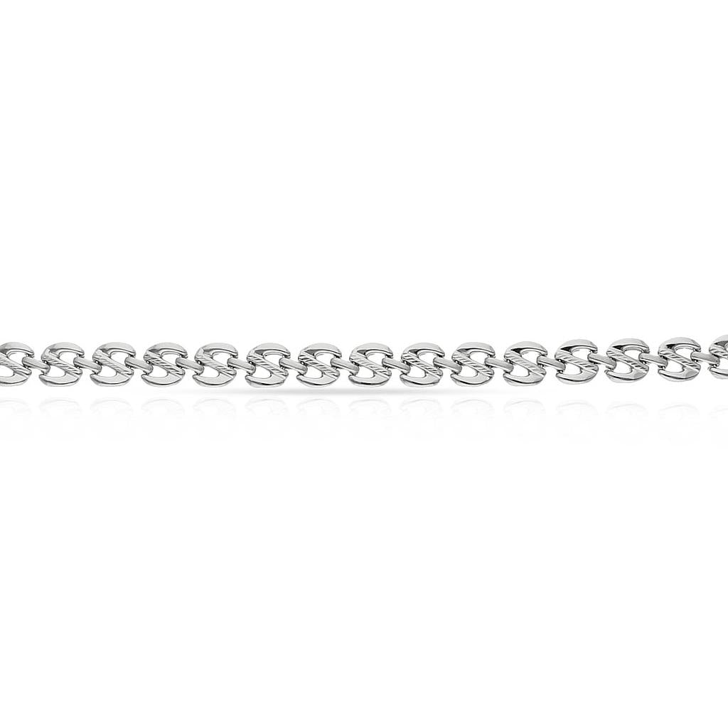 PULSERA ORO BLANCO 18KL - Peso: 8.80 gr 