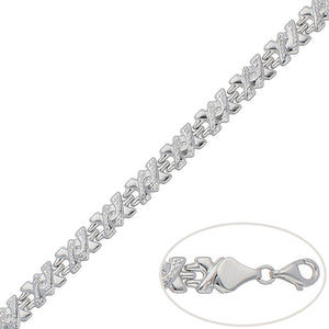 PULSERA ORO BLANCO 18KL - Peso: 9.40 gr 