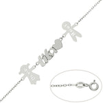 PULSERA ORO BLANCO 18KL TITA + NIÑOS