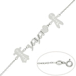 PULSERA ORO BLANCO 18KL YAYA + NIÑOS