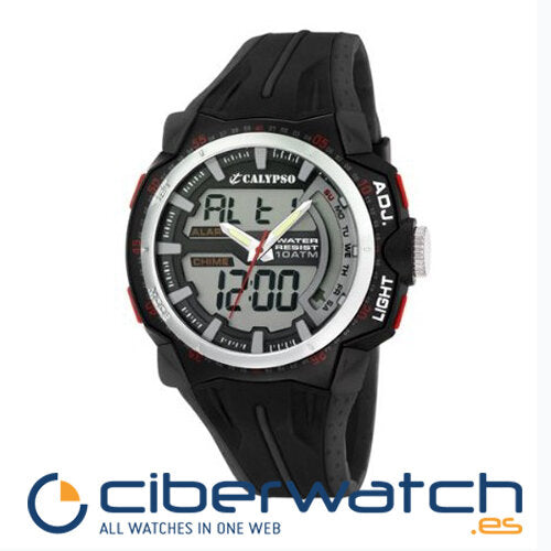 Reloj Calypso by Lotus Anadigi K5539/1 Crono/Alarm/Luz/WR100m