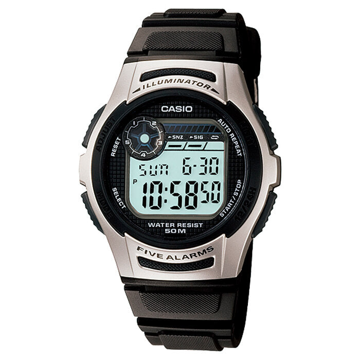 Reloj Casio para Niño W-213-1AVES Crono/Alarma/Luz, Sumergible