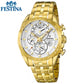 Reloj Festina Crono Dorado F16656/1 Sumergible