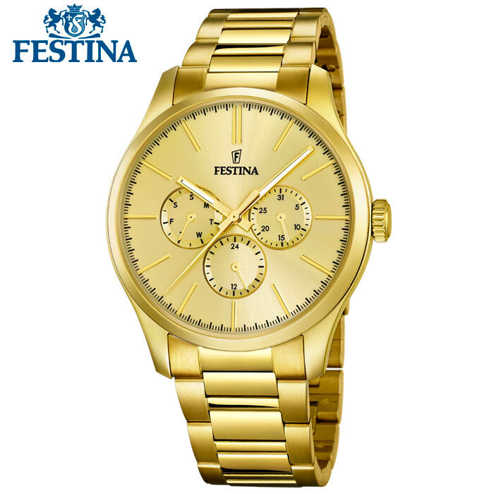 Reloj Festina Dorado Hombre F16811/1 Sumergible