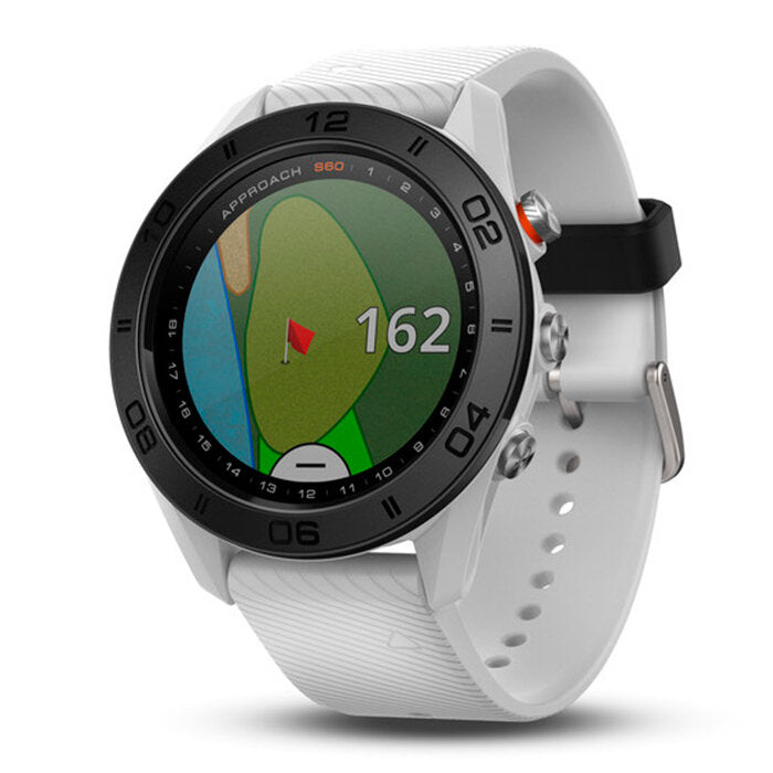 Reloj Garmin Approach S60 Negro Correa de Silicona Blanca