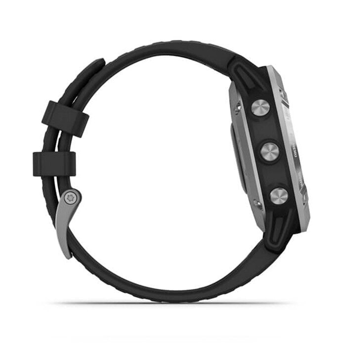 Reloj Garmin Fénix 6s Solar Plateado con Correa Negra 010-02409-00