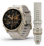 Reloj Garmin Fenix 8 43mm Amoled Cuero Beige 010-02903-40