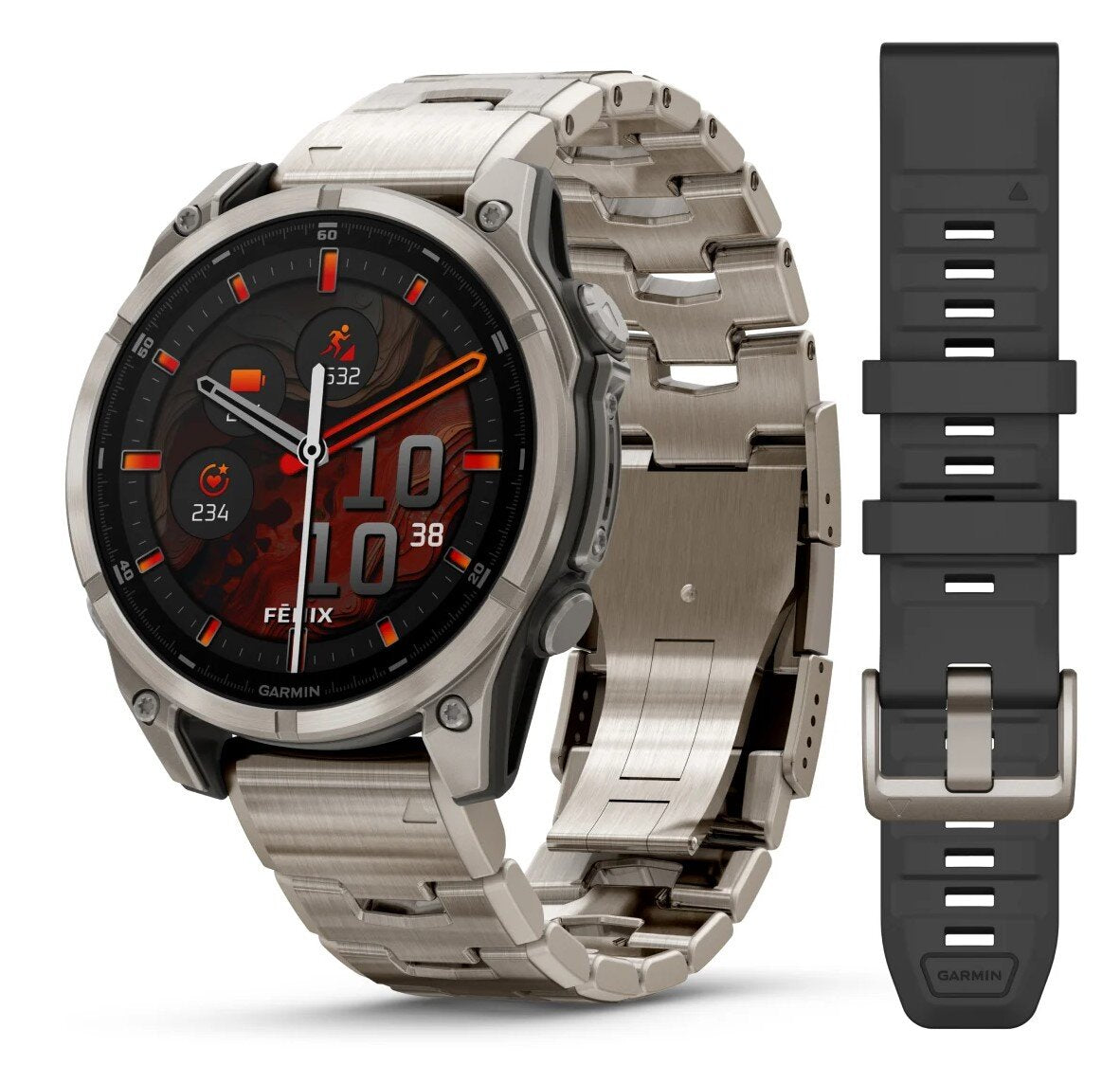 Reloj Garmin Fénix 8 47mm Amoled Sapphire  Titanio Pulsera titanio 010-02904-40