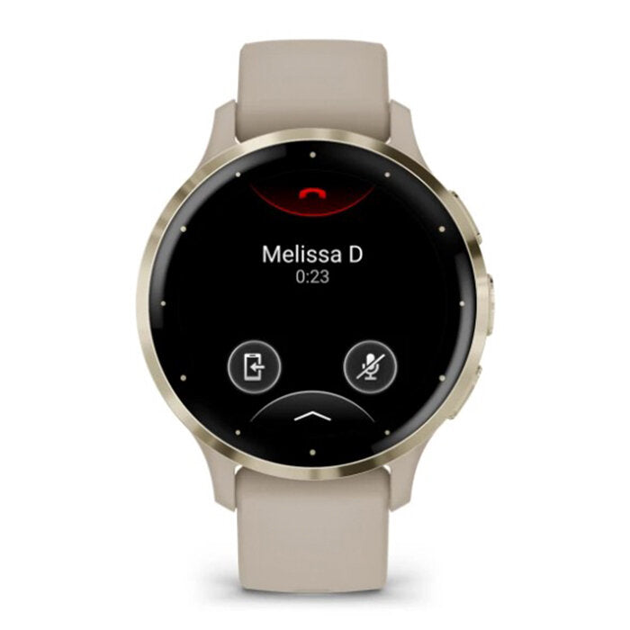Reloj Garmin Venu 3S Acero Gold Correa Beige 010-02785-02