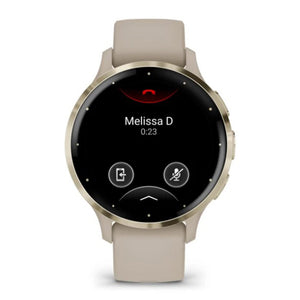 Reloj Garmin Venu 3S Acero Gold Correa Beige 010-02785-02