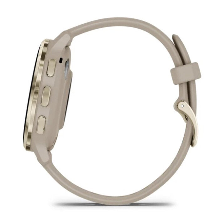 Reloj Garmin Venu 3S Acero Gold Correa Beige 010-02785-02