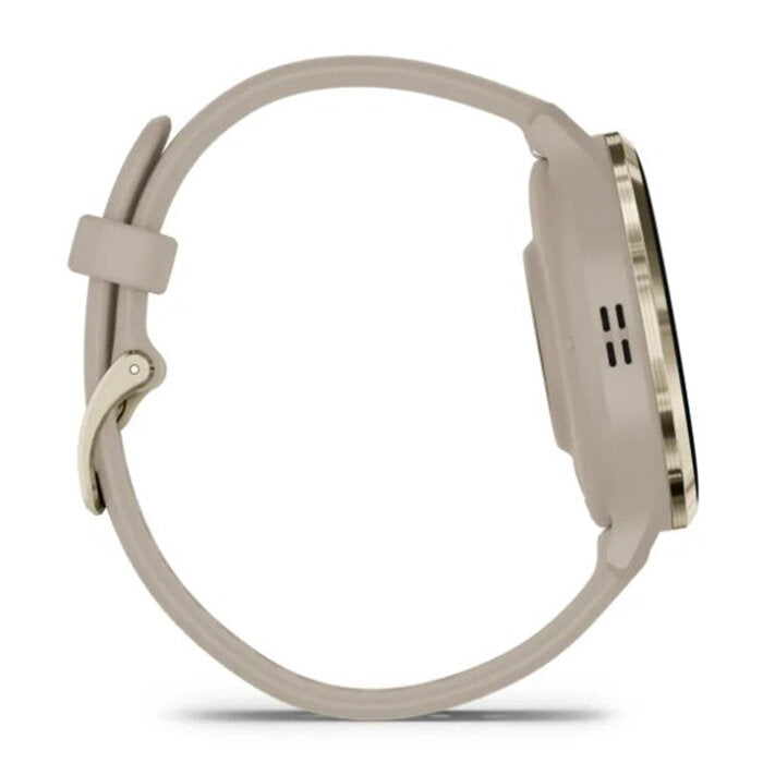 Reloj Garmin Venu 3S Acero Gold Correa Beige 010-02785-02