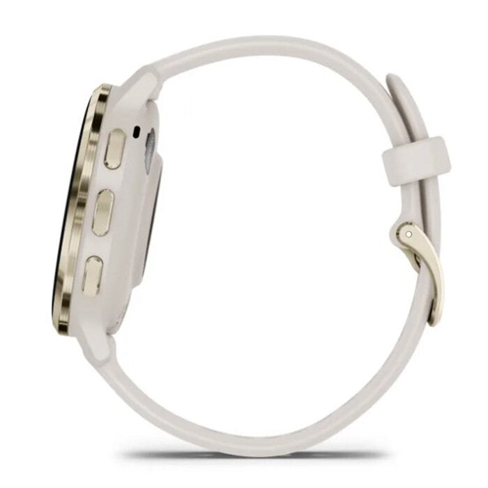 Reloj Garmin Venu 3S Acero Gold Correa Beige 010-02785-04