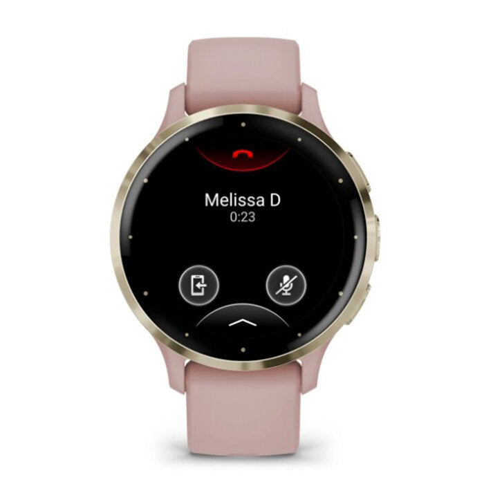 Reloj Garmin Venu 3S Acero Gold Correa Rosa 010-02785-03