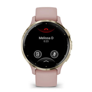 Reloj Garmin Venu 3S Acero Gold Correa Rosa 010-02785-03