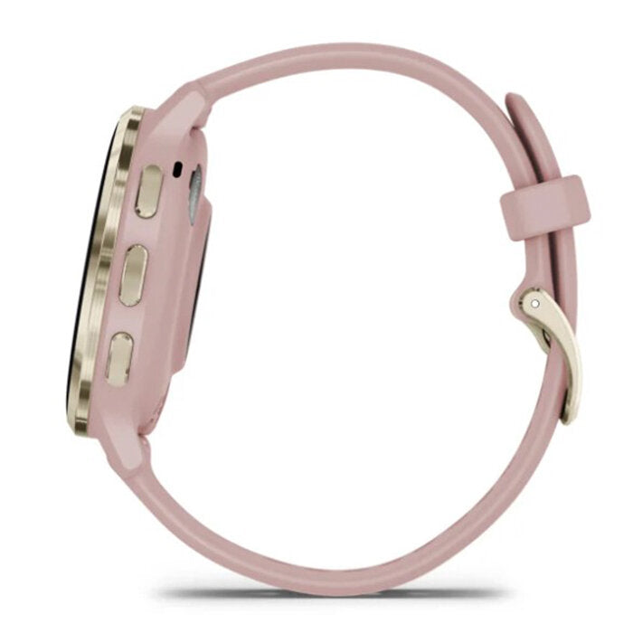 Reloj Garmin Venu 3S Acero Gold Correa Rosa 010-02785-03