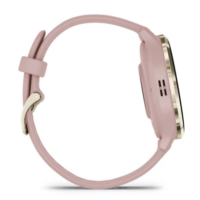 Reloj Garmin Venu 3S Acero Gold Correa Rosa 010-02785-03