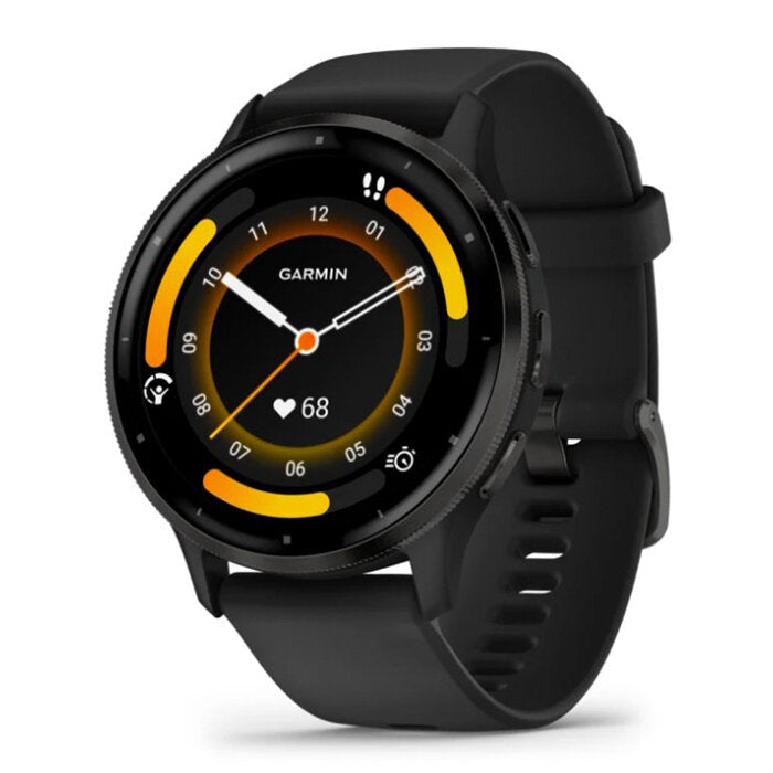 Reloj Garmin Venu 3 Acero Negro Correa Cuero Negro 010-02784-52