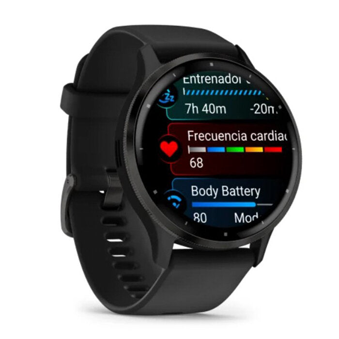 Reloj Garmin Venu 3 Acero Negro Correa Negro 010-02784-01