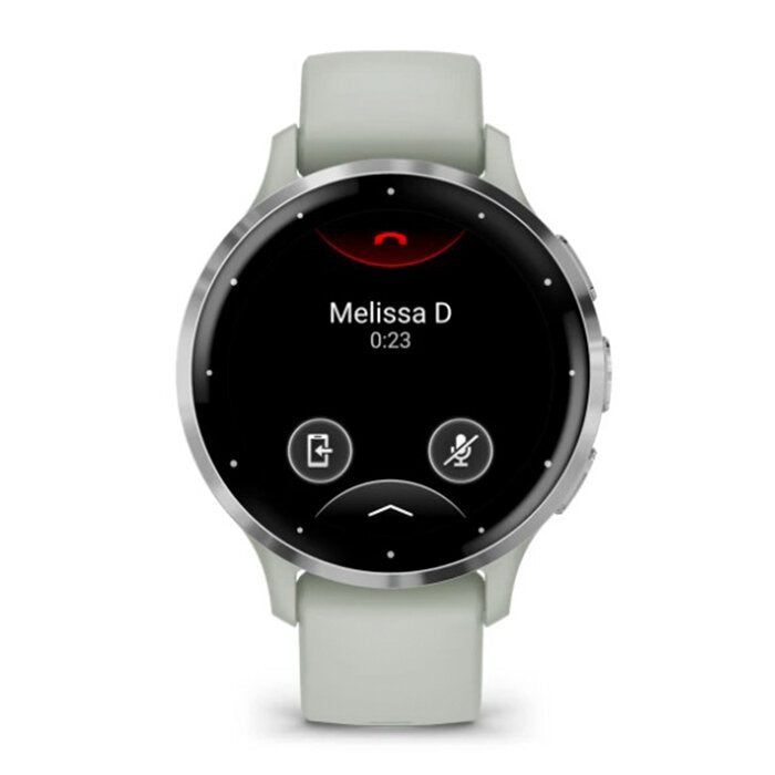 Reloj Garmin Venu 3S Acero Plata Correa Verde 010-02785-01