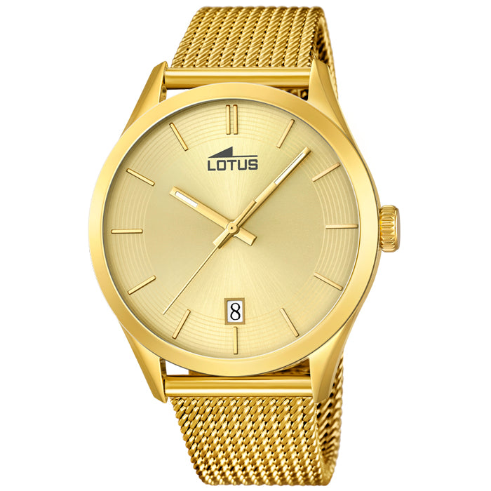 Reloj Lotus Unisex Dorado 18109/1 Sumergible