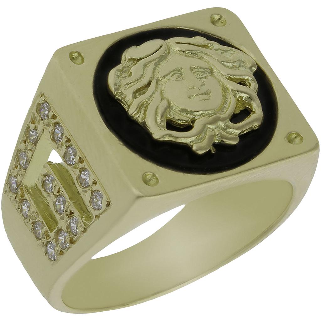 SELLO ORO 18KL GRECA CIRCONITAS - Número - Peso: n23-15.85 gr 