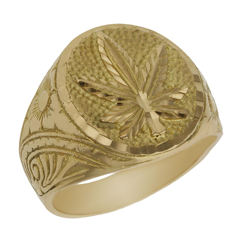 SELLO ORO 18KL HOJA MARIHUANA - Número - Peso: n19-8.45 gr 
