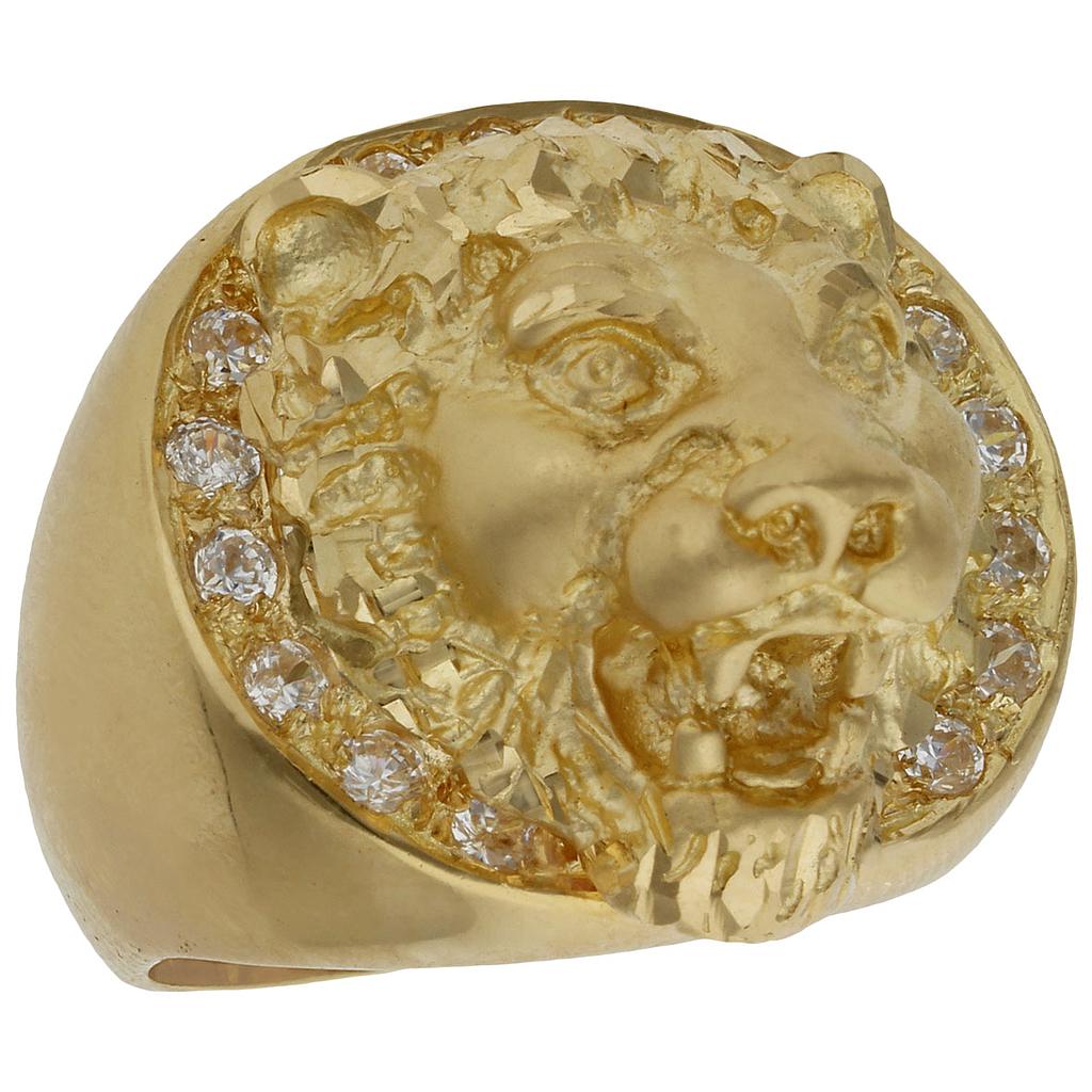 SELLO ORO 18KL LEON CIRCONITAS - Número - Peso: n22-28.30 gr 