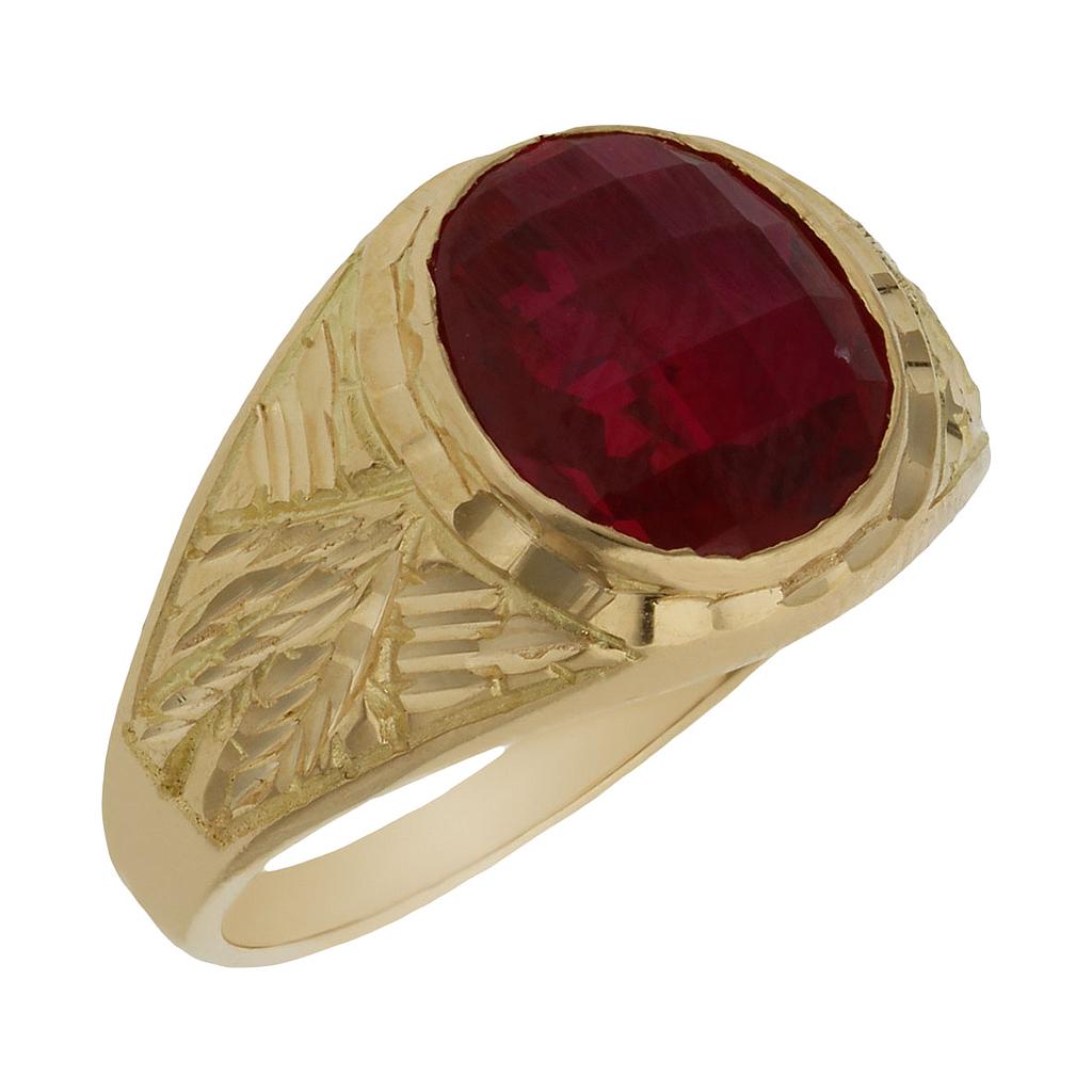 SELLO ORO 18KL PIEDRA ROJA ** AGOTADO TEMPORALMENTE** - Número - Peso: n19-6.90 gr 