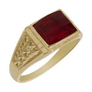 SELLO ORO 18KL PIEDRA ROJA - Número - Peso: n18-5.25 gr 