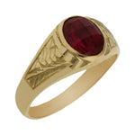 SELLO ORO 18KL PIEDRA ROJA - Número - Peso: n21-4.20 gr 