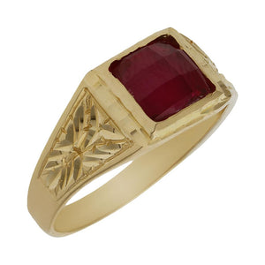 SELLO ORO 18KL PIEDRA ROJA - Número - Peso: n21-5.30 gr 