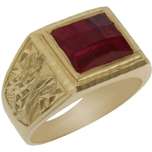 SELLO ORO 18KL PIEDRA ROJA - Número - Peso: n22-10.25 gr 